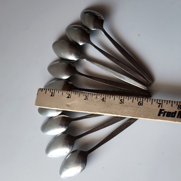 Set of 9, Orleans Silver Stainless Teaspoons with Decorative Handles. Japan - Picture 8 of 9